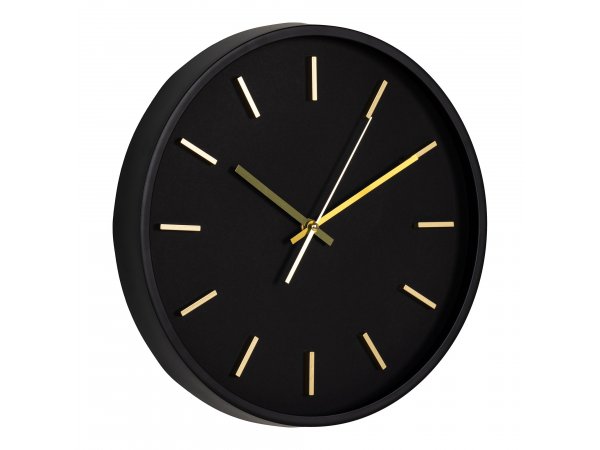 Nástěnné hodiny Kensington, černé, tichý chod, ø35 cm – House Nordic