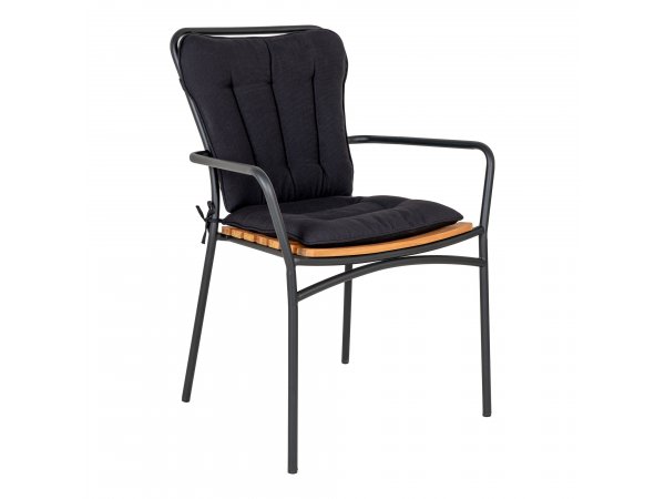 Podsedák Cleveland, černý, 45×51,5×5 cm – House Nordic