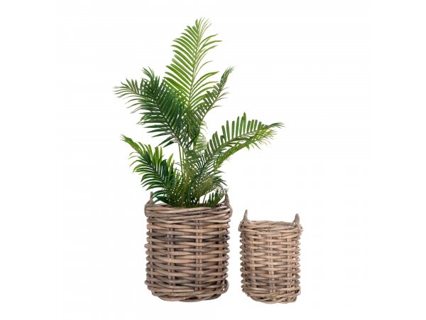 Sada košů Burton, kulaté, kubu ratan, 2 ks – House Nordic