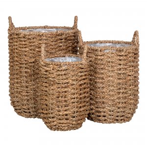 Sada úložných košů Hue, mořská tráva, přírodní, Ø20–31 cm – House Nordic