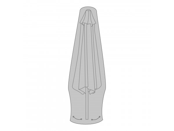 Ochranný obal na tržní slunečník, černý, 35/55×225 cm – House Nordic