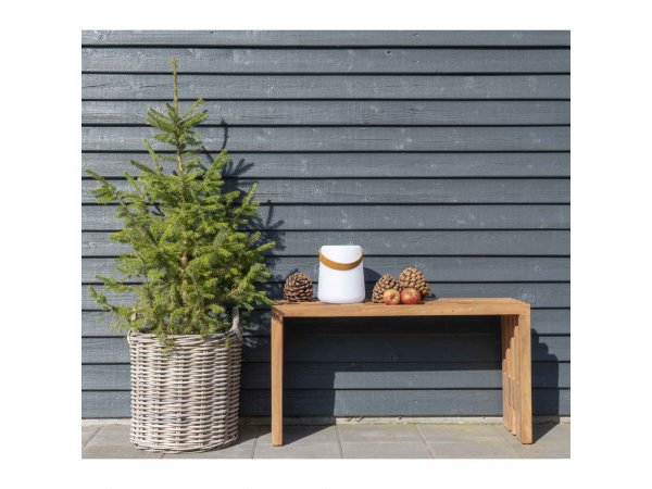 Stolní LED lampa Bristol s popruhem, bílá, 17×17×21 cm – House Nordic