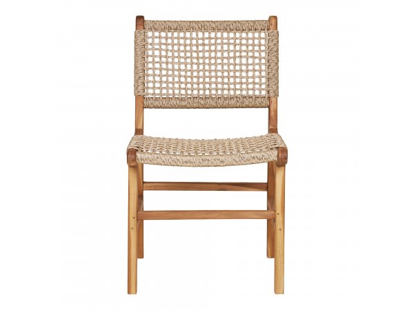 Zahradní jídelní židle Derby bez područek, teak/polyratan, přírodní – House Nordic