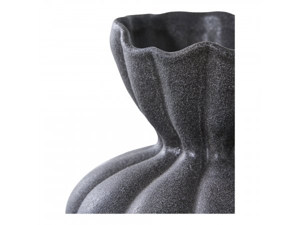 Váza, keramická, černá, Ø17,2×19,4 cm – House Nordic