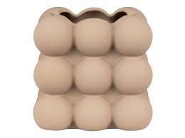 Květináč keramický, hnědý, 13,5×13,5×13 cm – House Nordic