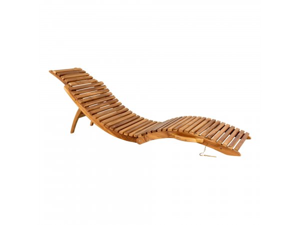 Zahradní lehátko Arrieta – teak, 160×50×25 cm – House Nordic