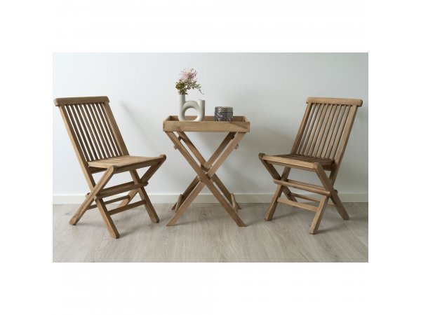 Dětská zahradní židle Toledo, skládací, teak, 42×31×58 cm – House Nordic