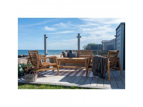 Zahradní sedací souprava Santander, teak, přírodní, 4dílný – House Nordic