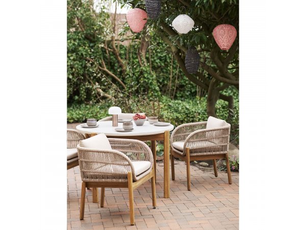 Solární LED lucerna Harwood, bílá, 30×30×26,5 cm – House Nordic