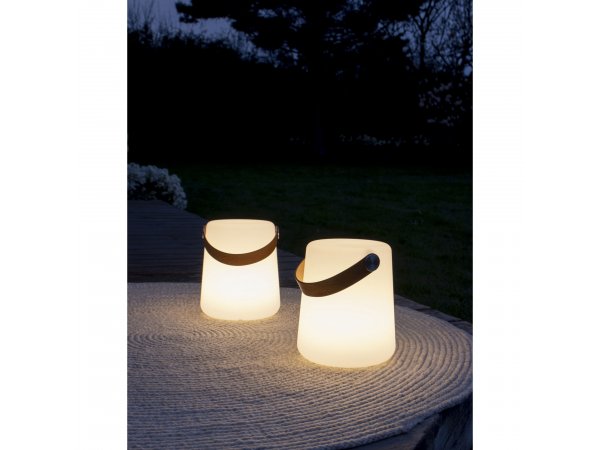 Stolní LED lampa Bristol s popruhem, bílá, 17×17×21 cm – House Nordic