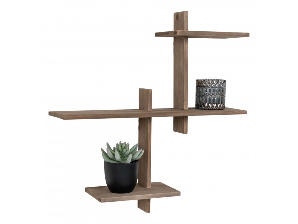 Gavi nástěnná police, borovice, přírodní, 55×15×55 cm – House Nordic