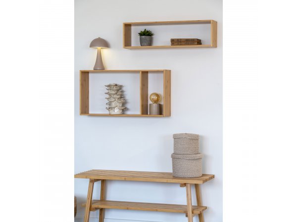 Nástěnná police Ember, bambus, přírodní, 70×15×19,5 cm – House Nordic