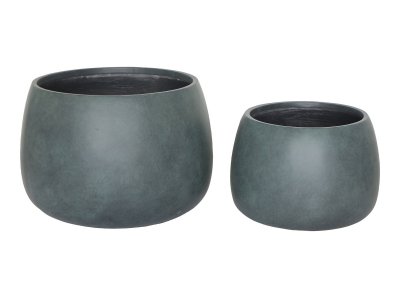 VÝPRODEJ: Sada 2 květináčů Stanbury, tmavě zelené, Ø 42/55 cm – House Nordic