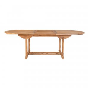 Rozkládací zahradní jídelní stůl Salamanca, teak, přírodní, 180/240×90×75 cm – House Nordic