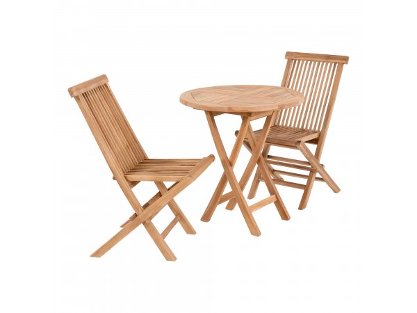 Zahradní set Oviedo & Toledo, přírodní teak, pro 2 osoby – House Nordic