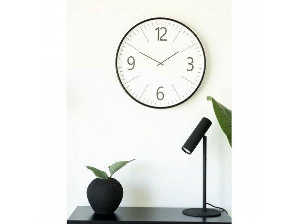Nástěnné hodiny Biel, černobílé, Ø51 cm – House Nordic