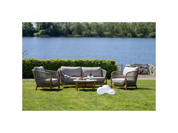 Zahradní pohovka Terracina, akáciové dřevo, béžová, 175×78,5×72 cm – House Nordic