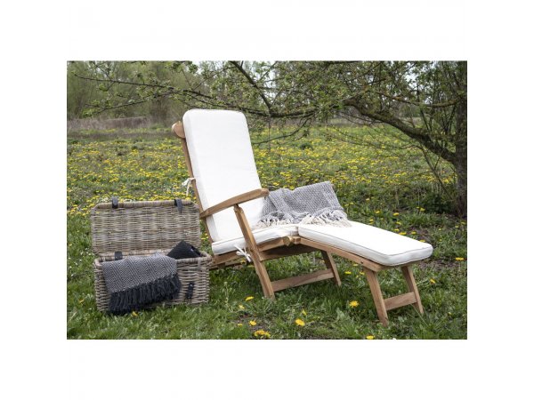 Arrecife podsedák pro lehátko, bílý, bavlna – House Nordic