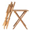 Zahradní a balkónový set Cuenca, skládací, teak, 60 × 60 × 75 cm – House Nordic