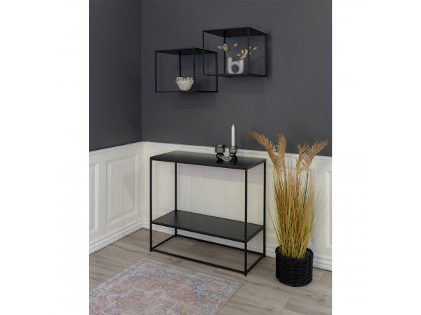 Nástěnná police Vita, černá – House Nordic