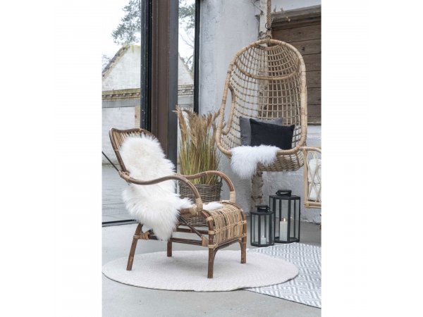 Kulatý koberec Menorca, pískový, Ø 120 cm – House Nordic