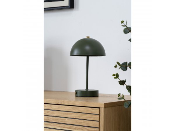 Stolní lampa Holt, kovová, zelená/mosazná – House Nordic