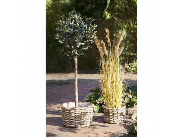 Sada úložných košů Kalak, přírodní Kubu ratan, Ø27/35 × V18/22 cm – House Nordic