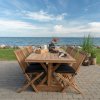 Zahradní stůl Volos, masivní teak, přírodní, 240×100×75 cm – House Nordic
