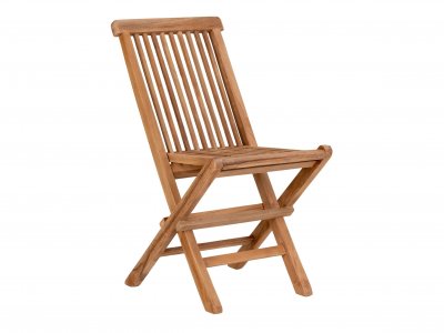 VÝPRODEJ: Dětská zahradní židle Toledo, skládací, teak, 42×31×58 cm 2 kusy – House Nordic