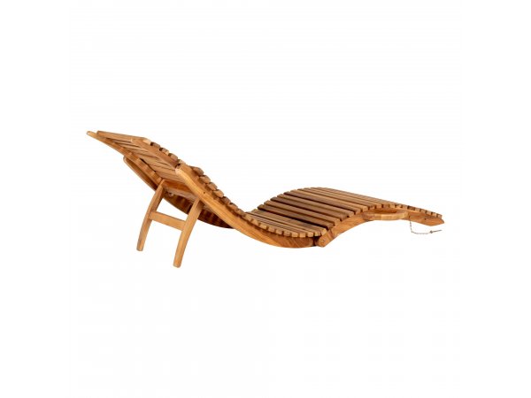 Zahradní lehátko Arrieta – teak, 160×50×25 cm – House Nordic