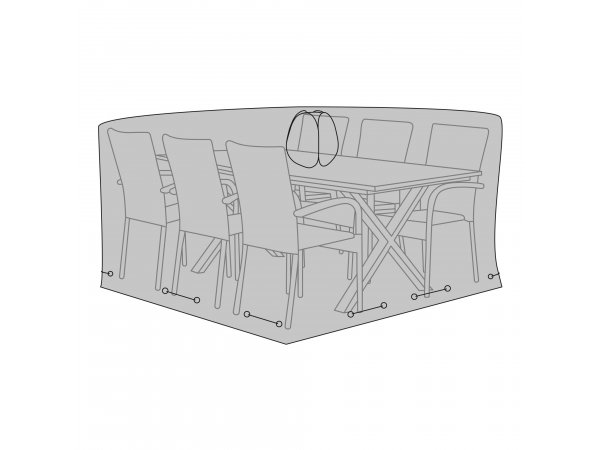 Luxusní ochranný potah pro stůl a 6 židlí, černý, 155×235×95 cm – House Nordic