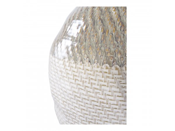 Váza keramická, bílo-zelená, ø26×30,5 cm – House Nordic