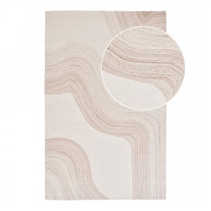 Koberec Surat, vlněný, světle hnědý / slonovinový, 200×300 cm – House Nordic