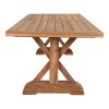Zahradní stůl Volos, masivní teak, přírodní, 240×100×75 cm – House Nordic