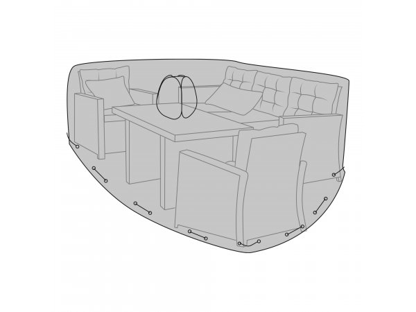 Luxusní ochranný potah pro lounge a sofa sety, černý, 180×210×95 cm – House Nordic