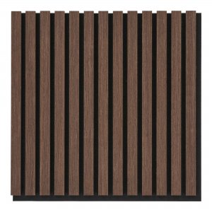 Akustický panel, dřevěná dýha, ořech, 52×52×2,2 cm – House Nordic