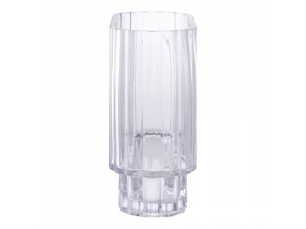 Váza, skleněná, čirá, 20×9×19,5 cm – House Nordic