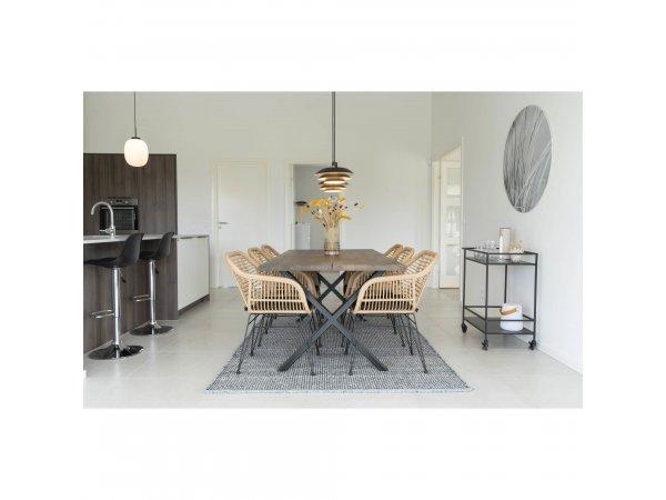 Zahradní křeslo Trieste, polyratan, přírodní, 60×57×82 cm – House Nordic