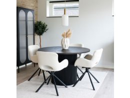 Jídelní set Boavista a Amorim, tmavě hnědý a krémový - House Nordic