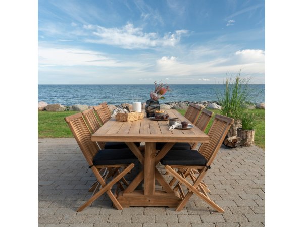 Zahradní set Volos & Toledo, přírodní teak, pro 8 osob – House Nordic
