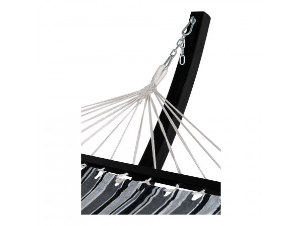 Zahradní houpací síť Tripoli, šedá/černá, 320×120×120 cm – House Nordic