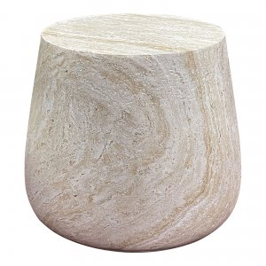 Odkládací stolek Bonn, přírodní fiberclay, Ø47,5×41 cm – House Nordic