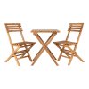 Zahradní a balkónový set Cuenca, skládací, teak, 60 × 60 × 75 cm – House Nordic