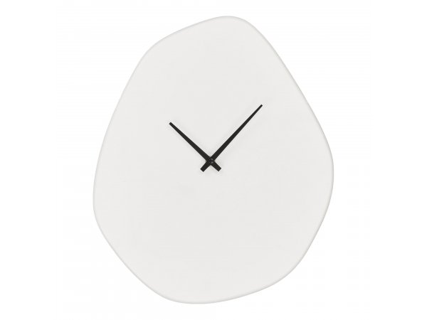 Nástěnné hodiny Vienna, cement, světle bílá, 28×33×6 cm – House Nordic