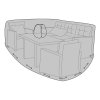 Luxusní ochranný potah pro lounge a sofa sety, černý, 180×210×95 cm – House Nordic