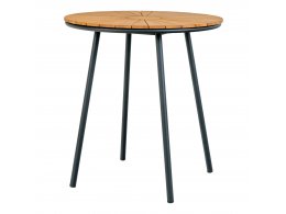 Zahradní odkládací stolek Cleveland, teak/kov, Ø70×74 cm – House Nordic