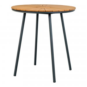 Zahradní odkládací stolek Cleveland, teak/kov, Ø70×74 cm – House Nordic