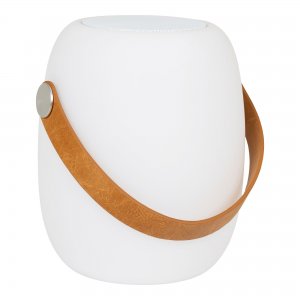 LED lampa Cardiff s Bluetooth reproduktorem, bílá, Ø18×21 cm – House Nordic