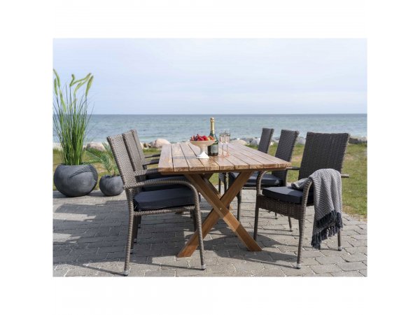 Zahradní stůl Murcia, teak, přírodní, 200×90×75 cm – House Nordic