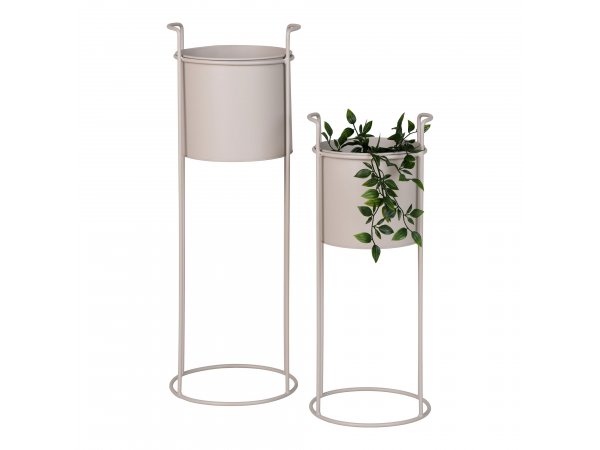 Květinový regál Rabo, kovový, pískový, 60×25×80 cm – House Nordic